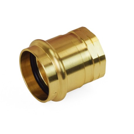 Apollo 1-1/4" Press x 1" Female Threaded Adapter, Lead-Free Brass, Made in the USA
