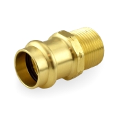 Apollo 3/4" Press x Male Threaded Adapter, Lead-Free Brass, Made in the USA - Image 1