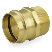 Apollo 2" Press x Male Threaded Adapter, Lead-Free Brass, Made in the USA - Image 1
