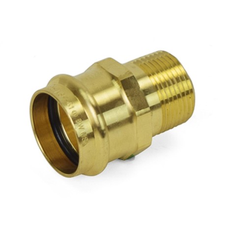 Apollo 1-1/4" Press x 1" Male Threaded Adapter, Lead-Free Brass, Made in the USA