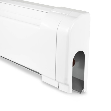 Slant-Fin Right End Cap (Slotted/Wall Trim) for Multi/Pak 80, Hinged, 4" wide