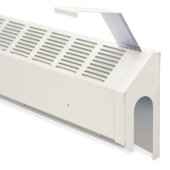 Slant-Fin Right End Cap (Slotted/Wall Trim) for HD-850, Hinged, 4" wide - Image 2