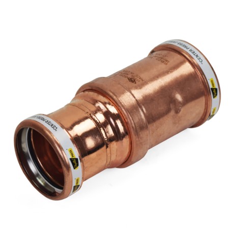 2-1/2" x 2" Press Copper Reducing Coupling, Made in the USA Apollo