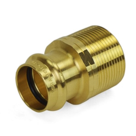 1" Press x 1-1/4" Male Threaded Adapter, Lead-Free Brass, Made in the USA Apollo