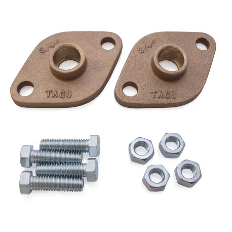 Taco 3/4" Sweat Bronze Freedom Flanges, Lead-Free (Pair)