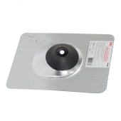 Oatey 1/2" - 1" dia. Pipe or Mounting Post, Aurora No-Calk Solar Flashing, Galvanized, Pitched Roof, 9" x 12.5" base - Image 1