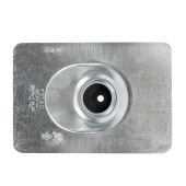 Oatey 1/2" - 1" dia. Pipe or Mounting Post, Aurora No-Calk Solar Flashing, Galvanized, Pitched Roof, 9" x 12.5" base - Image 2