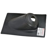 Oatey 3" or 4" Pipe, All-Flash High-Rise No-Calk Pitched Chimney/Vent Roof Flashing, Thermoplastic 13" x 20" base - Image 1