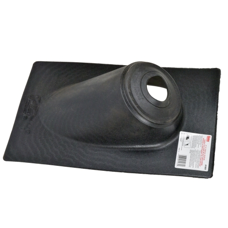 Oatey 3" or 4" Pipe, All-Flash High-Rise No-Calk Pitched Chimney/Vent Roof Flashing, Thermoplastic 13" x 20" base