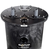 1 HP 1100-Series Duplex Sewage System w/ LE102M2 Pumps, Control & 30" x 36" Basin, 2" Disch., 208-230V, 10' Liberty Pumps