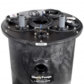 1/2 HP 1100-Series Duplex Sewage System w/ LE52M Pumps, Control & 30" x 36" Basin, 2" Disch., 208-230V, 10' Liberty Pumps