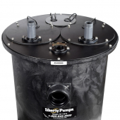 1/2 HP 1100-Series Duplex Sewage System w/ LE52M Pumps, Control & 30" x 36" Basin, 2" Disch., 208-230V, 10' Liberty Pumps