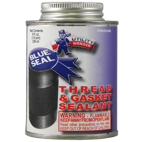 Utility Blue-Seal Pipe Joint Sealant w/ Brush Cap, 8 oz (1/2 pint)