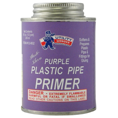 Utility 8 oz (1/2 pint) Purple PVC/CPVC Primer