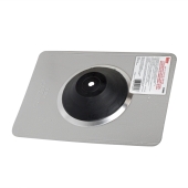 Oatey 1/2" - 1-1/2" dia. Pipe or Mounting Post, Aurora No-Calk Solar Flashing, Alum., Flat Roof, 9.5" x 12.5" base - Image 1