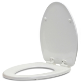 Bemis Bemis 133SLOW (White) Mayfair series Basket Weave Sculptured Wood Elongated Toilet Seat, Slow-Close - Image 3