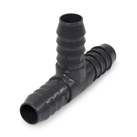Spears 3/4" Barbed Insert PVC Tee, Sch 40, Gray