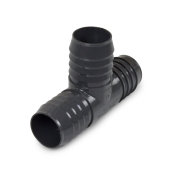 Spears 1-1/2" Barbed Insert PVC Tee, Sch 40, Gray - Image 1