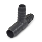 Spears 1" x 3/4" x 3/4" Barbed Insert PVC Reducing Tee, Sch 40, Gray - Image 2