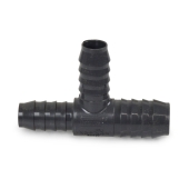 Spears 1" x 3/4" x 3/4" Barbed Insert PVC Reducing Tee, Sch 40, Gray - Image 3