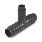 Spears 1" x 1" x 3/4" Barbed Insert PVC Reducing Tee, Sch 40, Gray - Image 1