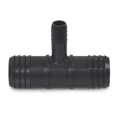 Spears 1-1/4" x 1-1/4" x 1/2" Barbed Insert PVC Reducing Tee, Sch 40, Gray - Image 2