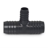 Spears 1-1/2" x 1-1/2" x 1" Barbed Insert PVC Reducing Tee, Sch 40, Gray - Image 2