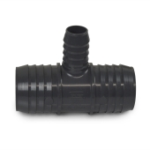 Spears 2" x 2" x 1" Barbed Insert PVC Reducing Tee, Sch 40, Gray - Image 2