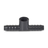 Spears 1/2" Barbed Insert x 1/2" Female NPT Threaded PVC Tee, Sch 40, Gray - Image 2