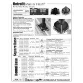 Oatey 1/4" - 4" dia. Pipe, Retro Master Flash Split Collar Corrugated Roof Flashing, 8" x 8" base - Image 5