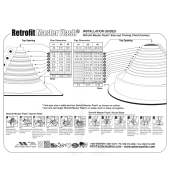 Oatey 1/4" - 4" dia. Pipe, Retro Master Flash Split Collar Corrugated Roof Flashing, 8" x 8" base - Image 6