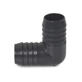 Spears 1-1/4" Barbed Insert 90° PVC Elbow, Sch 40, Gray - Image 2
