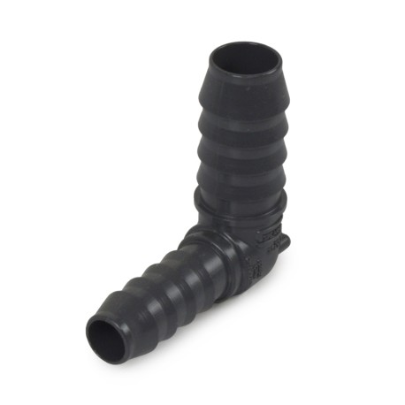Spears 3/4" x 1/2" Barbed Insert 90° Reducing PVC Elbow, Sch 40, Gray