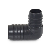 Spears 1-1/2" x 1-1/4" Barbed Insert 90° Reducing PVC Elbow, Sch 40, Gray - Image 2