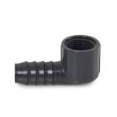 Spears 3/4" Barbed Insert x 3/4" Female NPT 90° PVC Elbow, Sch 40, Gray - Image 2