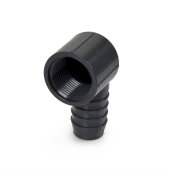 Spears 1" Barbed Insert x 1" Female NPT 90° PVC Elbow, Sch 40, Gray - Image 3