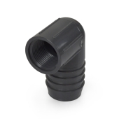 Spears 1-1/2" Barbed Insert x 1" Female NPT 90° PVC Reducing Elbow, Sch 40, Gray - Image 3