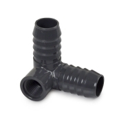 Spears 1" Barbed Insert x 1/2" Female NPT Side Outlet 90° PVC Elbow, Sch 40, Gray - Image 3