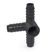 Spears 3/4" Barbed Insert x 3/4" Female NPT Side Outlet PVC Tee, Sch 40, Gray - Image 3