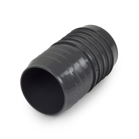 Spears 2" Barbed Insert PVC Coupling, Sch 40, Gray