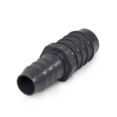 Spears 1" x 3/4" Barbed Insert PVC Reducing Coupling, Sch 40, Gray - Image 1
