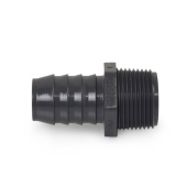 Spears 1" Barbed Insert x 1" Male NPT Threaded PVC Adapter, Sch 40, Gray - Image 2