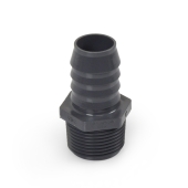 Spears 1" Barbed Insert x 1" Male NPT Threaded PVC Adapter, Sch 40, Gray - Image 3