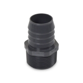 Spears 1-1/4" Barbed Insert x 1-1/4" Male NPT Threaded PVC Adapter, Sch 40, Gray - Image 3