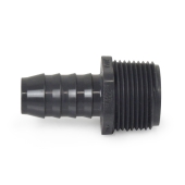 Spears 3/4" Barbed Insert x 1" Male NPT Threaded PVC Reducing Adapter, Sch 40, Gray - Image 2