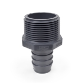 Spears 1" Barbed Insert x 1-1/4" Male NPT Threaded PVC Reducing Adapter, Sch 40, Gray - Image 3