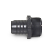 Spears 1-1/4" Barbed Insert x 1-1/2" Male NPT Threaded PVC Reducing Adapter, Sch 40, Gray - Image 2