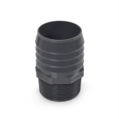 Spears 2" Barbed Insert x 1-1/2" Male NPT Threaded PVC Reducing Adapter, Sch 40, Gray - Image 3