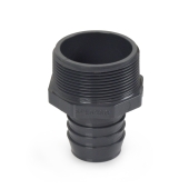Spears 1-1/2" Barbed Insert x 2" Male NPT Threaded PVC Reducing Adapter, Sch 40, Gray - Image 3