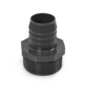 Spears 1-1/2" Barbed Insert x 2" Male NPT Threaded PVC Reducing Adapter, Sch 40, Gray - Image 4